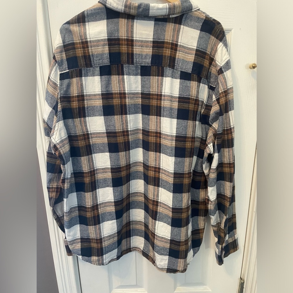 Jeremiah American Legacy- navy, white and brown flannel - Picture 4 of 5